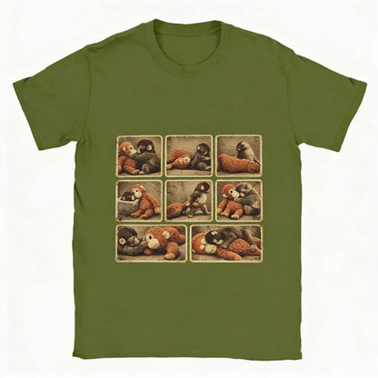 🌞Frühlingserwachen: 50% Rabatt!🐵„Punch“ Monchichi/Grafik T-Shirt – Für alle, die sich mal allein fühlen | Übergroß & weich