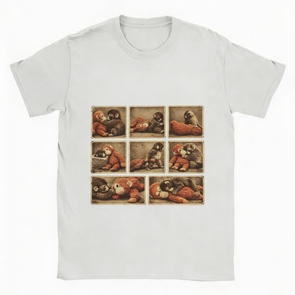 🌞Frühlingserwachen: 50% Rabatt!🐵„Punch“ Monchichi/Grafik T-Shirt – Für alle, die sich mal allein fühlen | Übergroß & weich