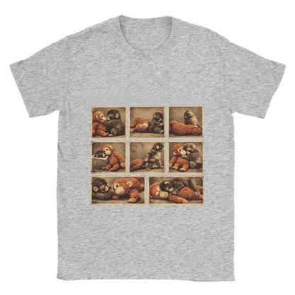 🌞Frühlingserwachen: 50% Rabatt!🐵„Punch“ Monchichi/Grafik T-Shirt – Für alle, die sich mal allein fühlen | Übergroß & weich