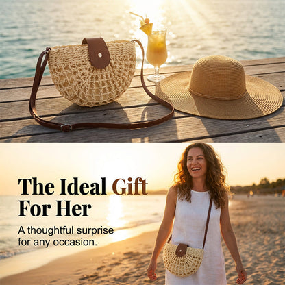 🌿🔥 NACHHALTIG & STILVOLL: -50% 👜 Damen Umhängetasche gewebt – leicht, langlebig & perfekt für jeden Sommertag 🌞✨