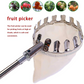 🍎Blitzangebot! Obstpflücker mit Auffangkorb – Pflückkopf aus verzinktem Eisen, Stoffbeutel – mit oder ohne Teleskopstiel (1,6–4,0 m) – Pflücken vom Boden aus! ✨