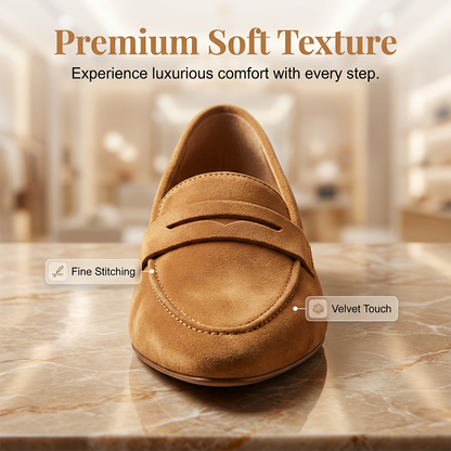 🌞Frühlingserwachen: 50% Rabatt!🪄Luxuriöse Damen-Loafer mit spitzen Zehen – Klassische Flats im Wildleder-Look – Bequeme Passform