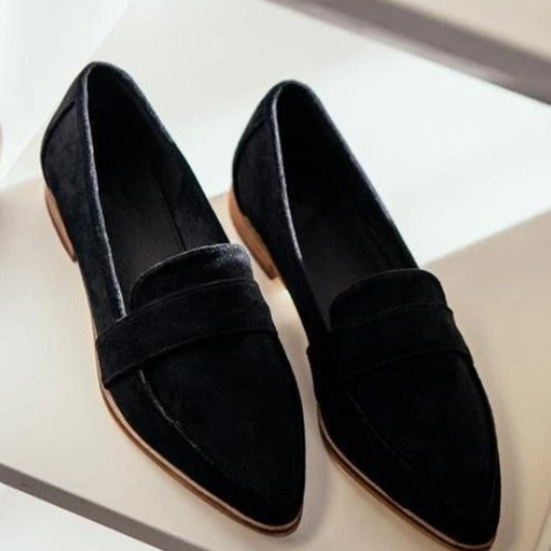 🌞Frühlingserwachen: 50% Rabatt!🪄Luxuriöse Damen-Loafer mit spitzen Zehen – Klassische Flats im Wildleder-Look – Bequeme Passform