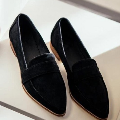 🌞Frühlingserwachen: 50% Rabatt!🪄Luxuriöse Damen-Loafer mit spitzen Zehen – Klassische Flats im Wildleder-Look – Bequeme Passform