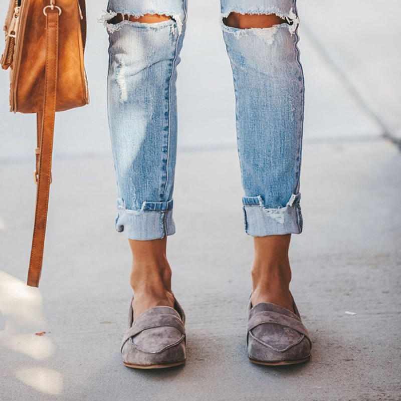 🌞Frühlingserwachen: 50% Rabatt!🪄Luxuriöse Damen-Loafer mit spitzen Zehen – Klassische Flats im Wildleder-Look – Bequeme Passform