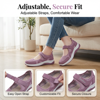 Leichte, lässige Damen-Flachschuhe aus Mesh