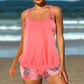 ⏰Damen Tankini mit Blouson-Top & Shorts 💥 bequem, modern & ideal für Strand & Pool ☀️