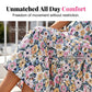 Sommerkleid mit Blumenmuster – V-Ausschnitt, Umfallärmel, hohe Taille & fließender Rock | Atmungsaktive Qualität für Urlaub & Gartenparty – Größe S–2XL