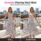 Sommerkleid mit Blumenmuster – V-Ausschnitt, Umfallärmel, hohe Taille & fließender Rock | Atmungsaktive Qualität für Urlaub & Gartenparty – Größe S–2XL