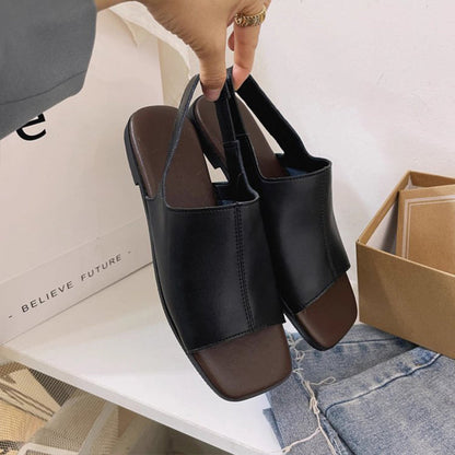 👡 LIMITED-TIME 50% RABATT! ✨ Damen Retro-Slingback-Sandalen – Eckige Zehe, Komfort, 3 Farben 🥿