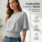 Damen-Top mit Dolmanärmeln und geraffter Taille