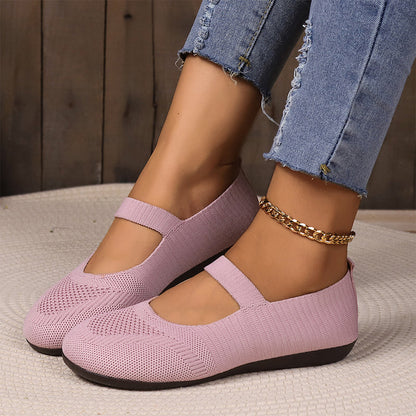👟🌬️ Atmungsaktive Strickballerinas für Damen – Weich und atmungsaktiv, auch nach langen Spaziergängen bequem – Zahlung per Nachnahme ✅