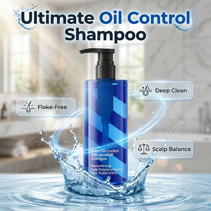 🌿💦Ölregulierendes Anti-Schuppen-Shampoo für Männer | Tiefenreinigendes, juckreizlinderndes Kopfhautpflege-Shampoo für Männer