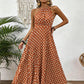 📢Mid-Season Sale: −50% nur für kurze Zeit⏰👗 Damen-Kleid mit Polka-Dot-Muster & Halsterneck – luftig, feminin & vielseitig für Sommer, Strand & Urlaub 🌸☀️