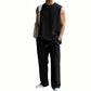 Herren-Rippstrick-Set: Ärmelloses Tanktop & Hose (2-teilig)
