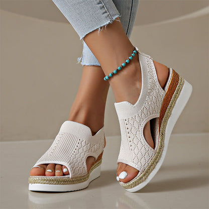 📢📢 Alle tragen es – noch nicht? Jetzt 50%! Atmungsaktive Plateau-Sandalen für Damen im Freizeitstil