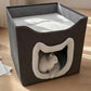 Foldable Multi-Level Cat Condo with Scratching Pad