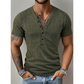 🔥 54% RABATT! 👕 Herren V-Ausschnitt T-Shirt mit Strukturstoff ✨ Zweifarbiges Streifen-Design, Bequeme Passform & Perfekt für Alltag und Freizeit