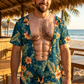 Lustiges Herren-T-Shirt mit 3D-Druck und behaarter Brust