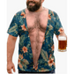 Lustiges Herren-T-Shirt mit 3D-Druck und behaarter Brust