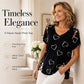 Damen Lässiges V-Ausschnitt Kurzarm T-Shirt