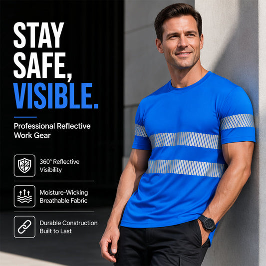 Herren Hochsichtbares Reflektierendes Sicherheits-Arbeitsshirt