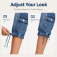 👖 Vintage-Cargo-Capri-Jeans mit Kordelzug am Saum – praktische Taschen & lässiger Stil für den Stadtalltag