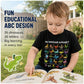 🔥🎁Neu 50% RABATT🔥Kinder-T-Shirt mit Dinosaurier- und Alphabet-Print