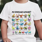 🔥🎁Neu 50% RABATT🔥Kinder-T-Shirt mit Dinosaurier- und Alphabet-Print