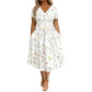 🌸 Blumiges Kleid mit V-Ausschnitt und Twist-Detail an der Taille – elegant und lässig für alle Anlässe