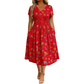 🌸 Blumiges Kleid mit V-Ausschnitt und Twist-Detail an der Taille – elegant und lässig für alle Anlässe