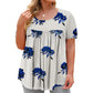 👕Fließendes Tunika-T-Shirt mit Blumenmuster🏵️