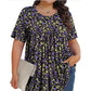 👕Fließendes Tunika-T-Shirt mit Blumenmuster🏵️