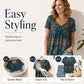 🏖️Sommerschlussverkauf 50% Rabatt🏝️👚Damenoberteil mit Paisleymuster, V-Ausschnitt und kurzen Ärmeln✨