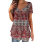 🏖️Sommerschlussverkauf 50% Rabatt🏝️👚Damenoberteil mit Paisleymuster, V-Ausschnitt und kurzen Ärmeln✨