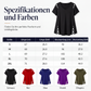 Damen Kurzarm-Oberteil mit V-Ausschnitt und Kreuzdesign