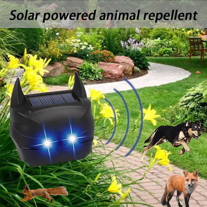 💥 50% korting! 🔴 Solar dierafweerder – houdt reeen, wasberen, honden & katten weg. Simuleert rode vlam ’s nachts. Dekking 100 m hoog, 200 m breed. IP44 ☀️