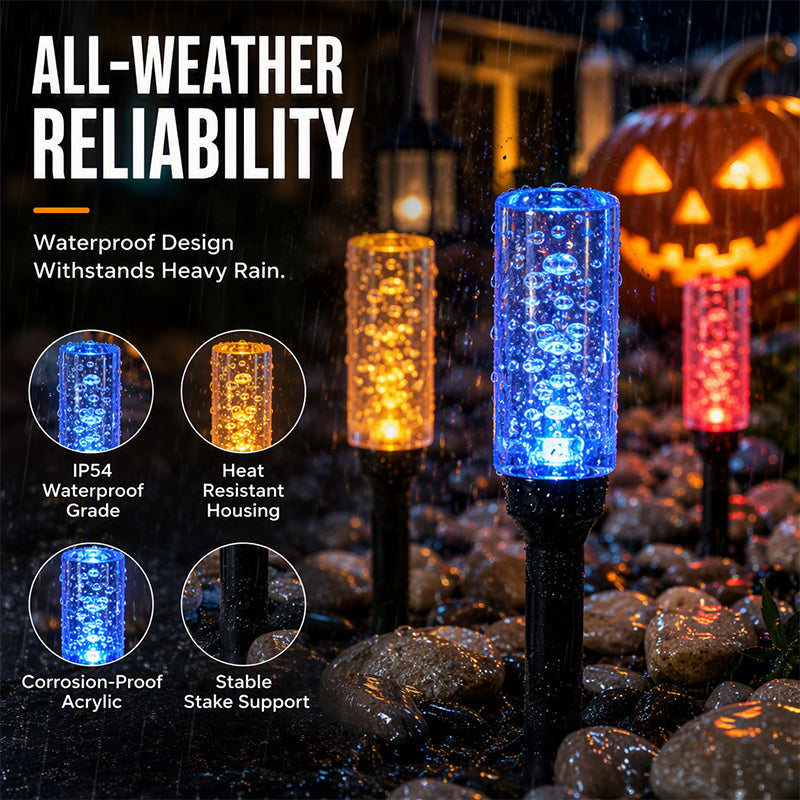 Solarbetriebene Kristall-Wegbeleuchtung mit Erdspieß – 10/20/30/40 LEDs, wetterfest IP54
