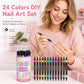 ✨ JETZT 50 % RABATT! !✨💅 24-farbige Nagelkunststifte mit zwei Spitzen – Einfache DIY-Nageldesigns