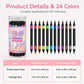 ✨ JETZT 50 % RABATT! !✨💅 24-farbige Nagelkunststifte mit zwei Spitzen – Einfache DIY-Nageldesigns