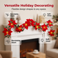 🎄🏠 Beleuchtete Poinsettien-Lichterkette – Flexible 2m Weihnachtsgirlande für Treppengeländer & Regale | Indoor