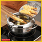 🍤 Nur für kurze Zeit: 50 % Rabatt! ⚡ Tempura-Fritteuse aus Edelstahl 201 – mit Thermometer, Abtropfgitter und tiefem Korpus ✨