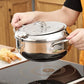 🍤 Nur für kurze Zeit: 50 % Rabatt! ⚡ Tempura-Fritteuse aus Edelstahl 201 – mit Thermometer, Abtropfgitter und tiefem Korpus ✨