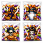 🎃💀100 Stück selbstklebende Halloween-Geschenktüten – wiederverwendbar, 4-in-1-Totenkopf-Design