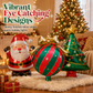 🎄🎈 50-teiliges Weihnachtsballon-Set mit Schleifen – Festliche Hängedekoration für Partys