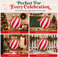 🎄🎈 50-teiliges Weihnachtsballon-Set mit Schleifen – Festliche Hängedekoration für Partys