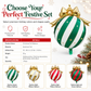 🎄🎈 50-teiliges Weihnachtsballon-Set mit Schleifen – Festliche Hängedekoration für Partys