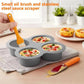 Silikon-Kuchenbackform mit 4 Mulden