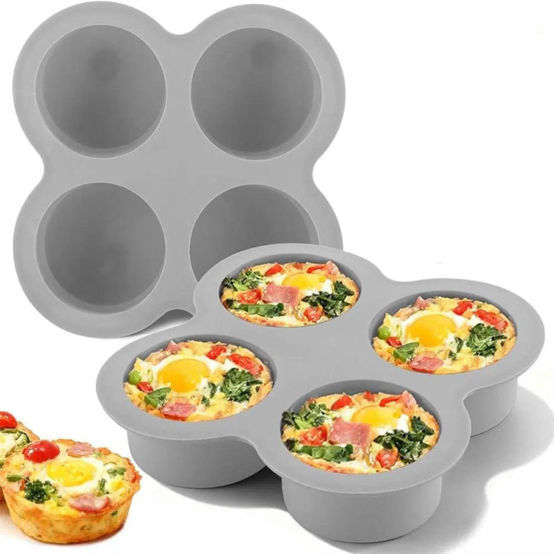 Silikon-Backform mit 4 Mulden für Kuchen, Muffins und Snacks