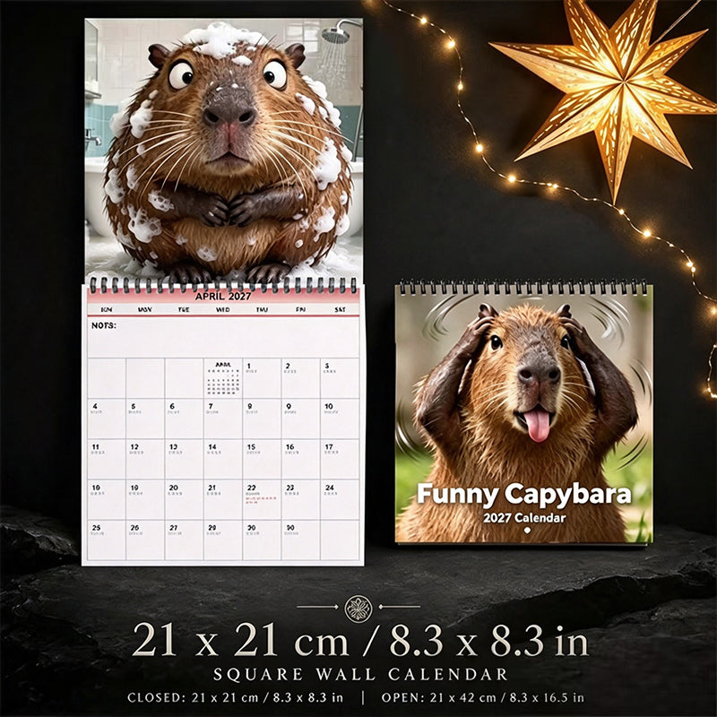 Lustiger Capybara Wandkalender 2027 – Verschiedene Motive